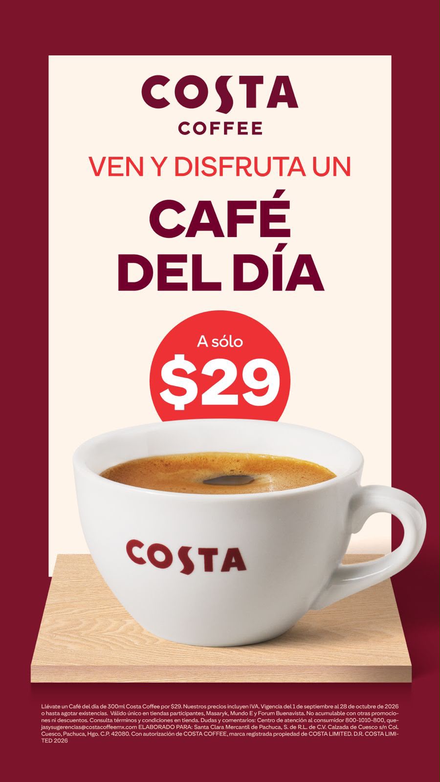 Café del Día a sólo $29